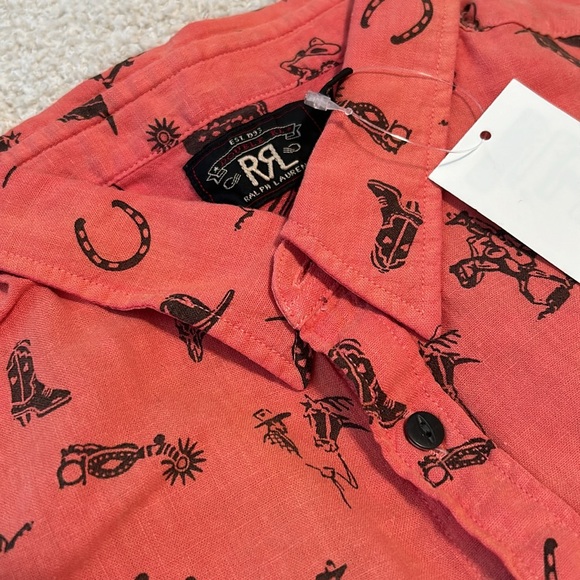 Ralph Lauren Double RL Tops - Double RL Western Print Shirt